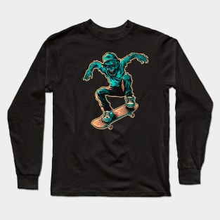 Skater Zombie Long Sleeve T-Shirt